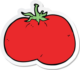 sticker of a cartoon tomato