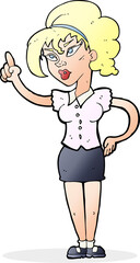 cartoon woman with idea