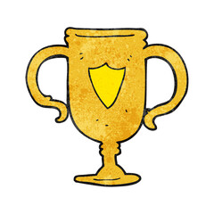freehand textured cartoon sports trophy