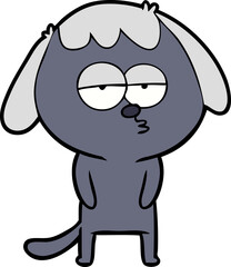 cartoon tired dog