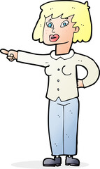 cartoon woman pointing