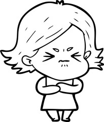 cartoon angry girl