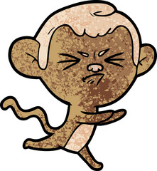 cartoon annoyed monkey