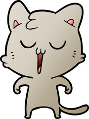 cartoon cat singing