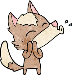 howling wolf cartoon