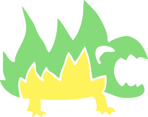 cartoon doodle fire demon