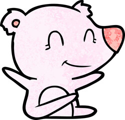 smiling bear cartoon