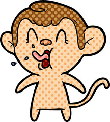 crazy cartoon monkey