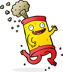 cartoon crazy soda can