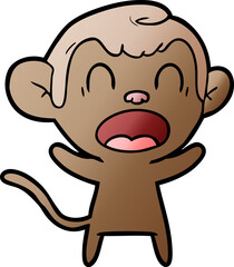 shouting cartoon monkey