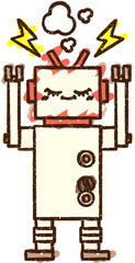 happy robot doodle