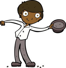 cartoon man tipping hat