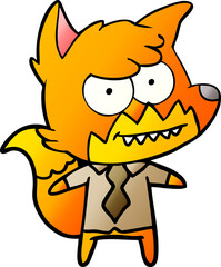 cartoon grinning fox