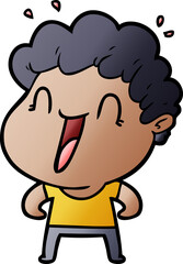 cartoon happy man