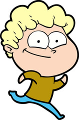 cartoon happy man