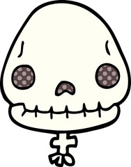 cartoon doodle halloween skull