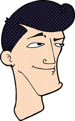 cartoon confident man