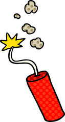 hand drawn cartoon doodle of a lit dynamite stick © lineartestpilot