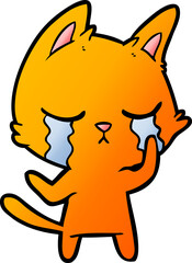 crying cartoon cat