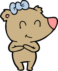 female bear cartoon
