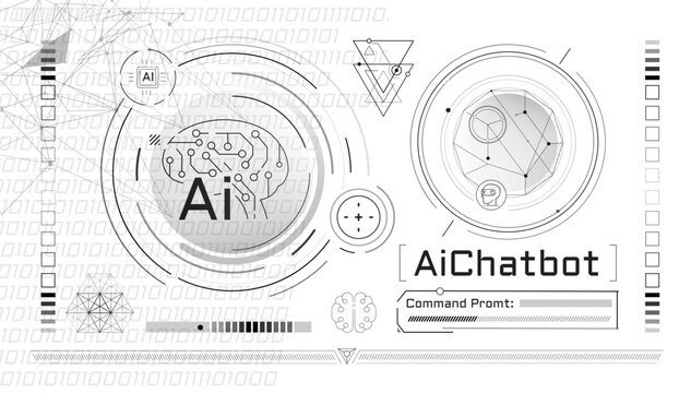 Abstract infographic concept on the topic of artificial intelligence.