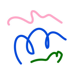 Green blue pink abstract scribble doodle 