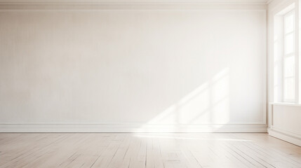 明るい日差しの入る白く清潔な部屋 - obrazy, fototapety, plakaty