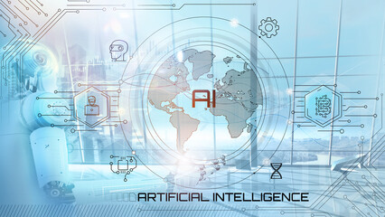 The cyborg connects to a spherical digital interface.