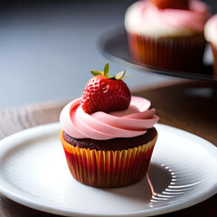 delicious and sweet strawberry cupcakes