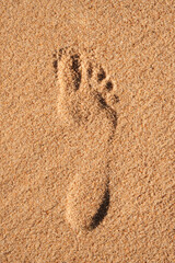 Footprint in the sand