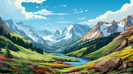 landscape in the himalayas