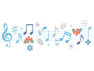 冬の音楽をイメージしたイラスト