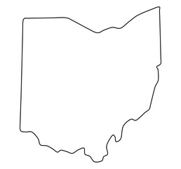 ohio stylized map ohio vector ohio outline ohio - obrazy, fototapety, plakaty