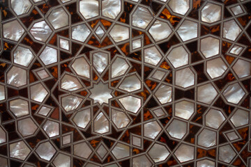 Incrustation with mother-of-pearl inlay on the in oriental style
