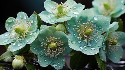 Helleboreon Macro shot , Color Gradient, Background HD