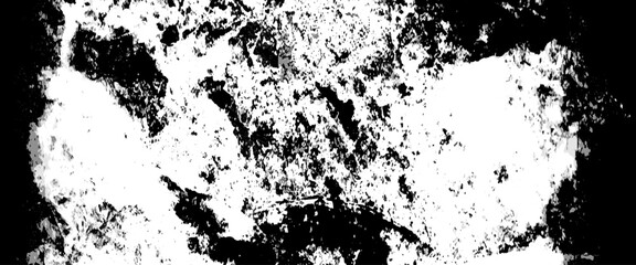 Old Ultrawide Grunge Seamless Black and White Texture, rustic grunge vector texture with grain and stains.