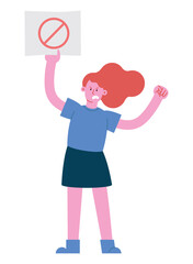 activist woman with empowerment