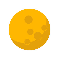 Icon illustration yellow moon, 