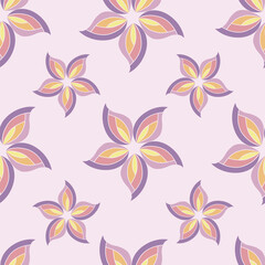 seamless repeat pattern with pastel color floral motif, on a light pink background perfect for fabric, scrap booking, wallpaper, gift wrap projects
