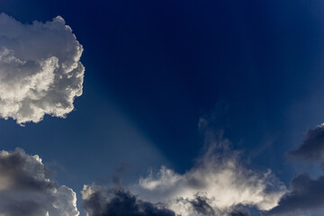 Fototapeta na wymiar beautiful blue sky with big clouds