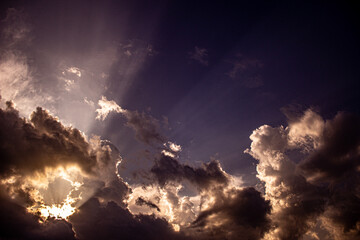 Obraz premium beautiful blue sky with big clouds