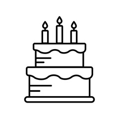 Birthday Cake icon vector design templates simple and modern