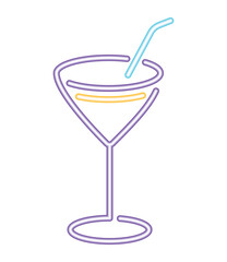 neon cocktail beverage icon
