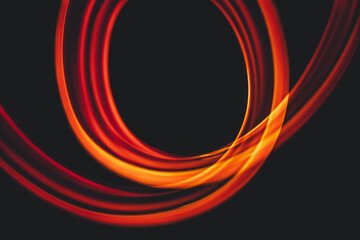 Abstract light painting. Photography with lights and long exposure. Abstract light effect