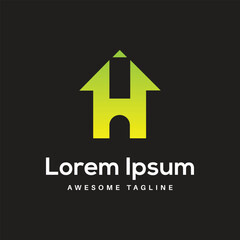 H home Letter Logo Design Free Icon