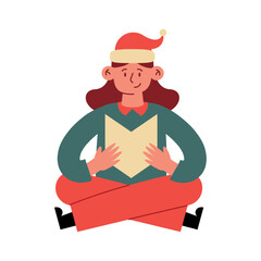 christmas people reading