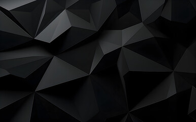 Low poly style black abstract background seamless poly