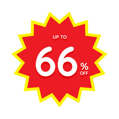 Up to percentage off Sale. Discount offer price sign.