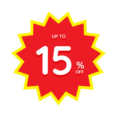 Up to percentage off Sale. Discount offer price sign.