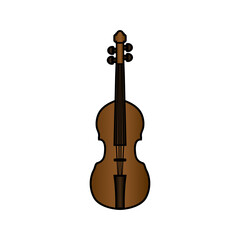 Fototapeta premium Violin icon on white.